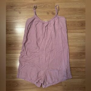 Women’s Pink Cotton Romper